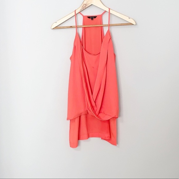 RW&Co Neon Coral Women’s Hi-Lo Ruffle Tank - Med - Picture 3 of 6